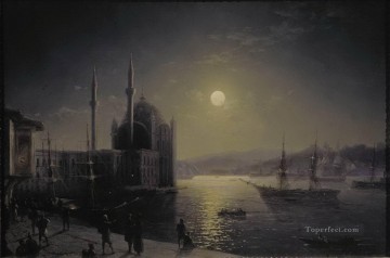 イワン・コンスタンティノヴィチ・アイヴァゾフスキー Painting - ボスポラス海峡の月夜 1894 ロマンチックなイワン・アイヴァゾフスキー ロシア